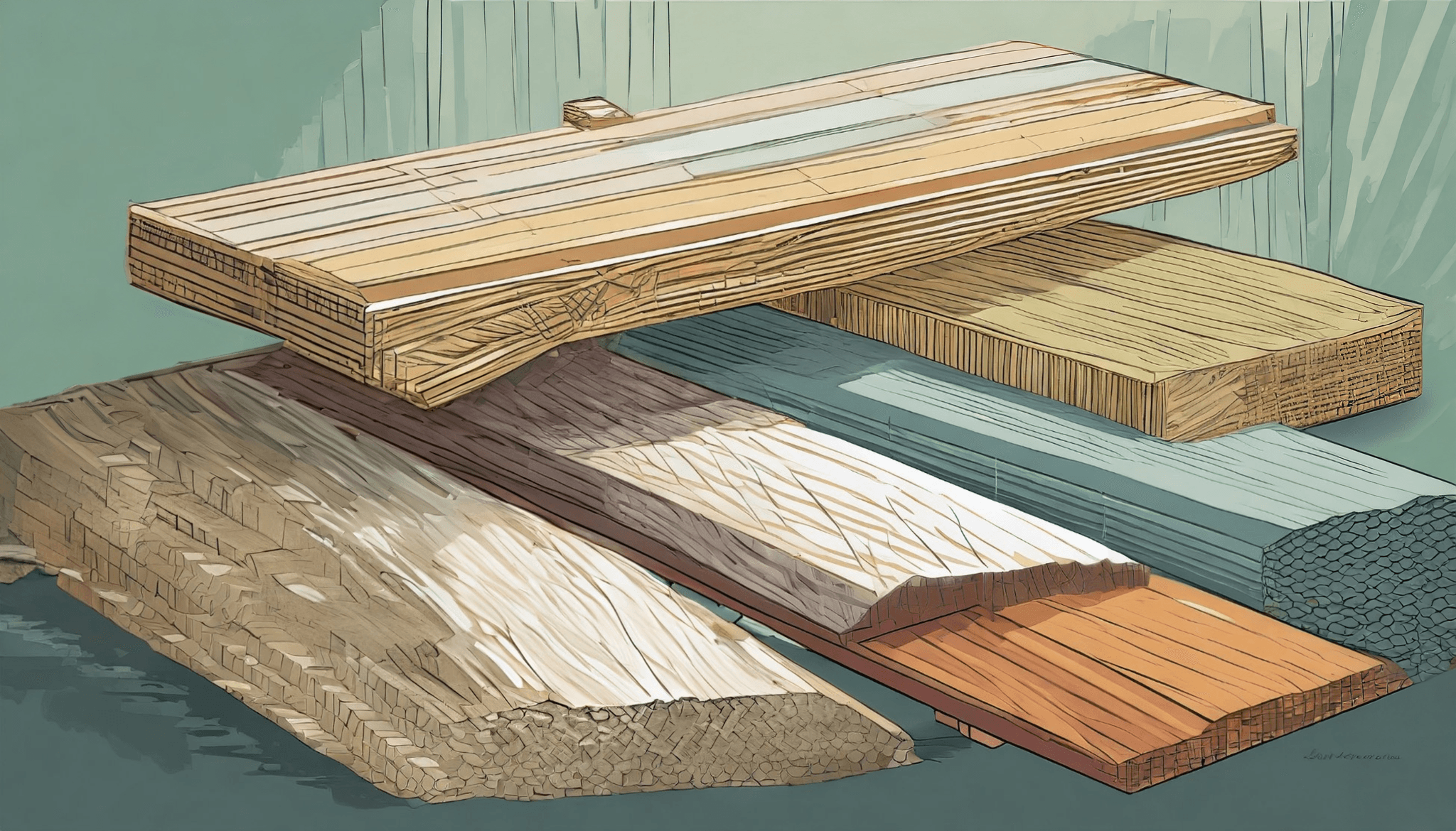 Materials used for a sailing boat